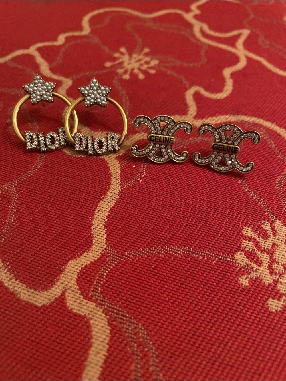 Designer style earrings lot of two